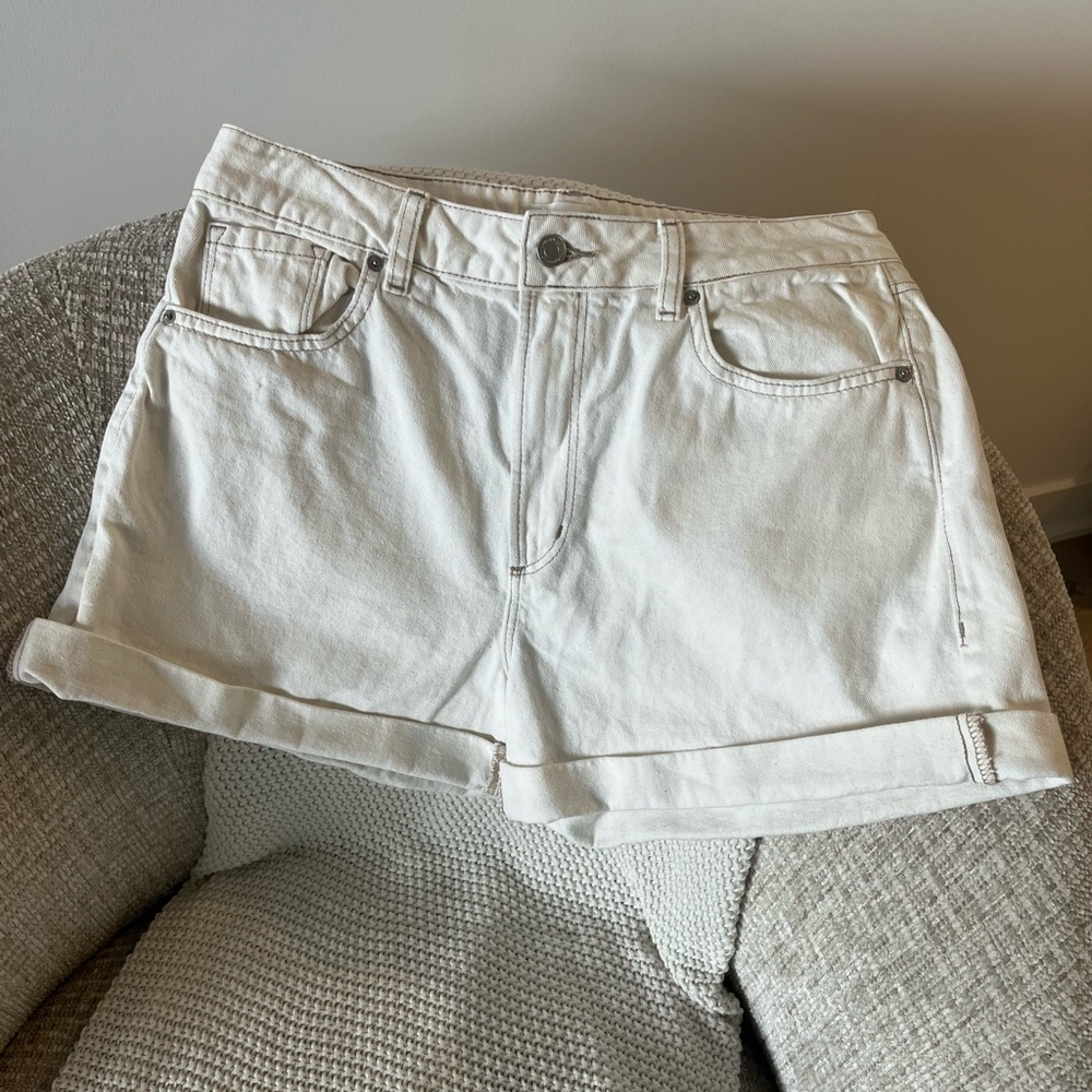 Women's White Denim Shorts